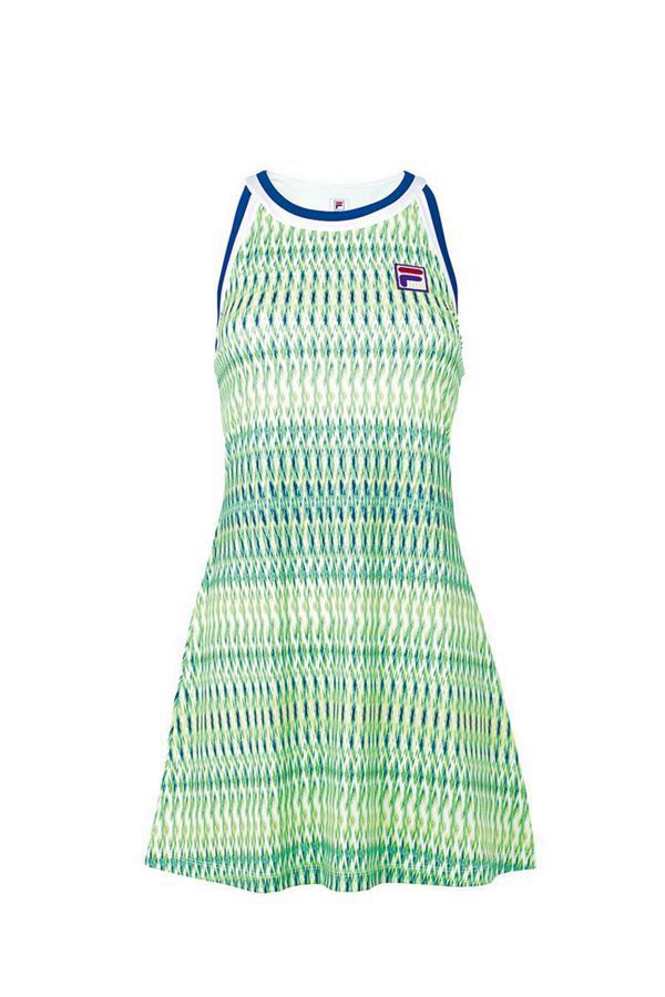 Fila Acqua Sole Halter Women's Dresses - Green/Blue/White,NZ 149-80249